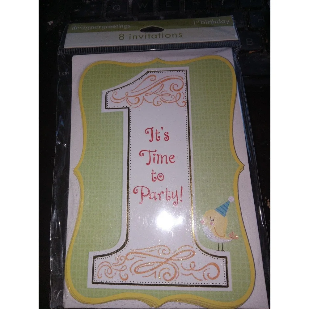 3 pks Designer Greetings 1st‎ Birthday Party Cards 24 cards Invitations